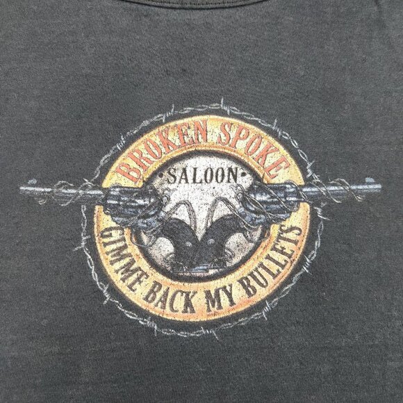 VTG Broken Spoke Saloon Shirt Mens 2XL Sleeveless FADED Beach Motorcycle Biker - Picture 3 of 13